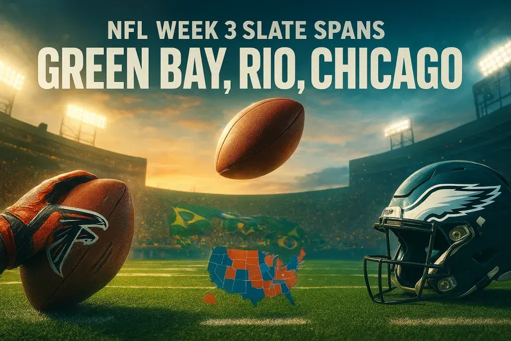 NFL Week 3 Slate Spans Green Bay, Rio, Chicago