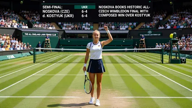Noskova Books Historic All-Czech Wimbledon Final With Composed Win Over Kostyuk